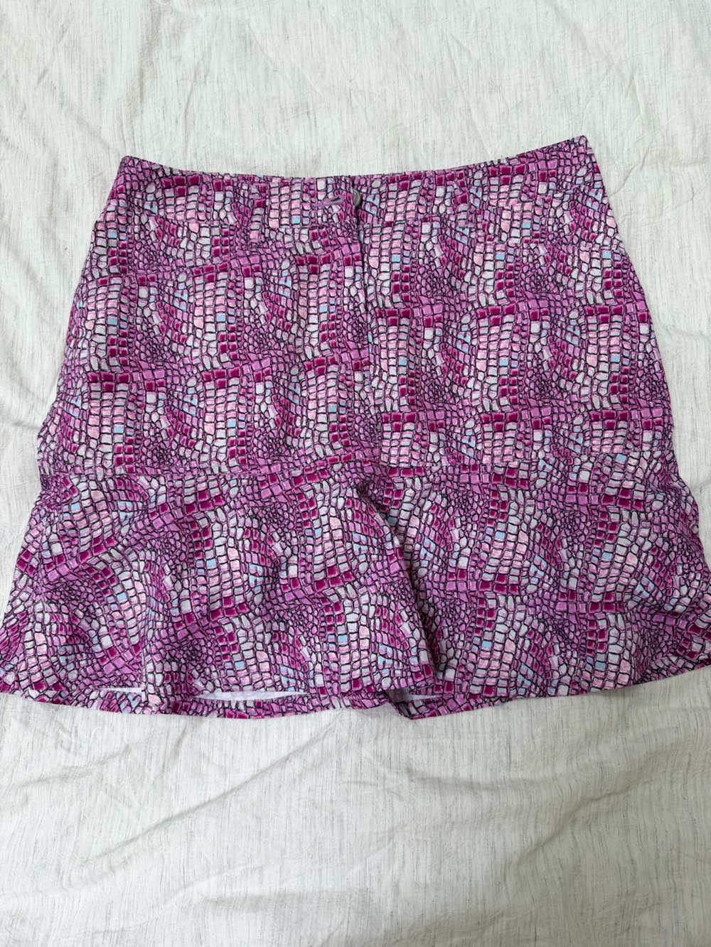 Daily Sports Pink Mosaic Print Golf Skirt